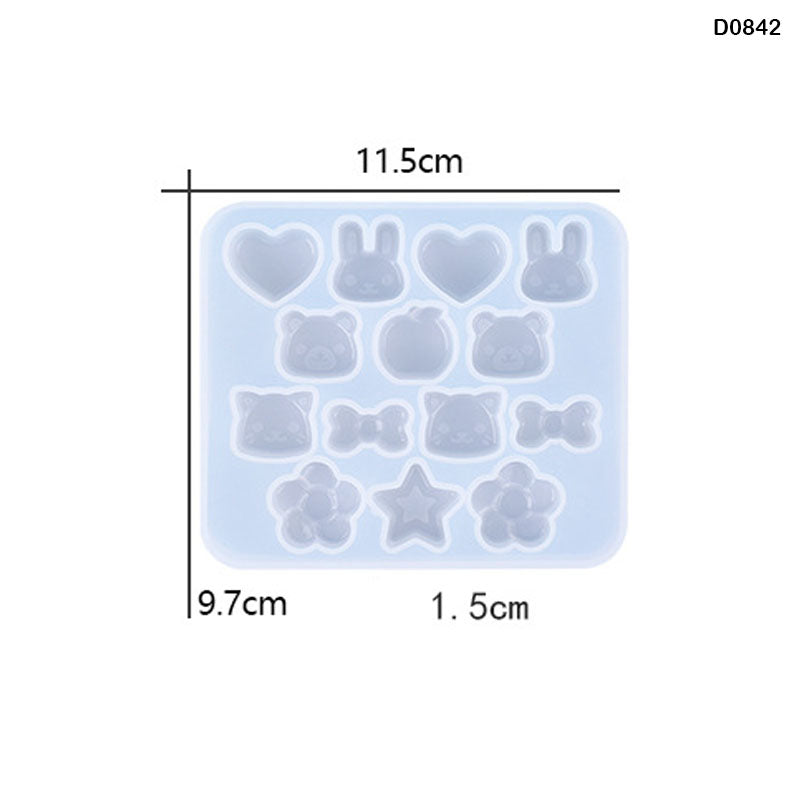 Silicon Mold Star & Heart 14 Mix Shape