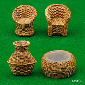 Gift To Love | Miniature Model Bamboos Furniture Set | Pcs : 4 Pcs | Code : D1580-A