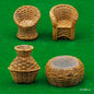 Gift To Love | Miniature Model Bamboos Furniture Set | Pcs : 4 Pcs | Code : D1580-A