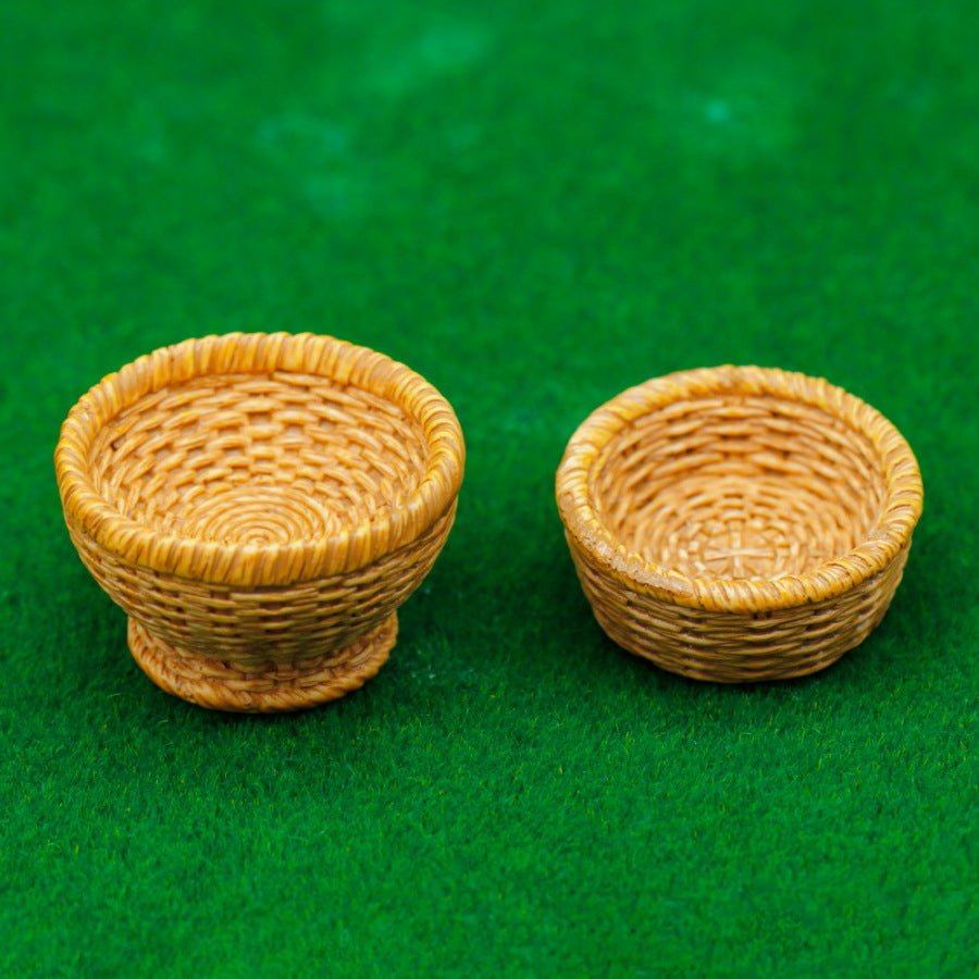 Gift To Love | Miniature Model Bamboos Basket Set | Pcs : 2 Pcs | Code : D1580-B