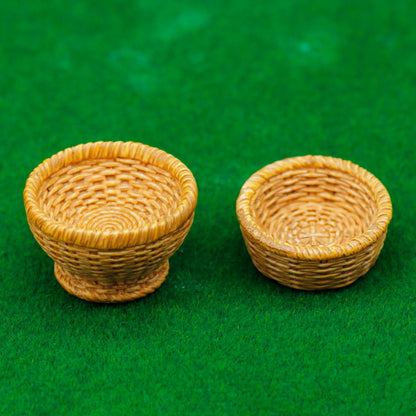 Gift To Love | Miniature Model Bamboos Basket Set | Pcs : 2 Pcs | Code : D1580-B