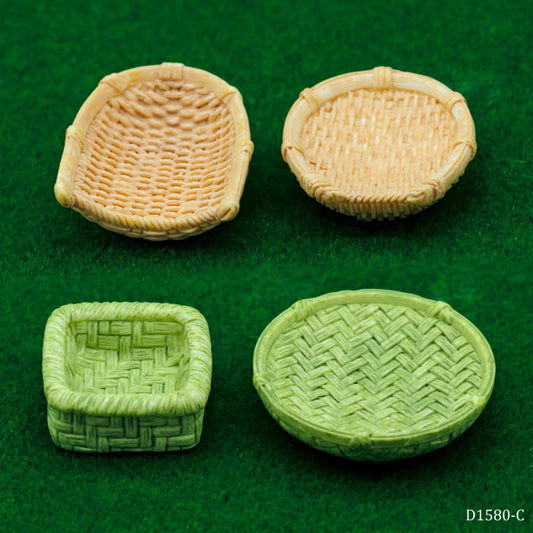 Gift To Love | Miniature Model Bamboos Basket Furniture Set | Pcs : 4 Pcs | Code : D1580-C