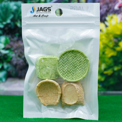 Gift To Love | Miniature Model Bamboos Basket Furniture Set | Pcs : 4 Pcs | Code : D1580-C