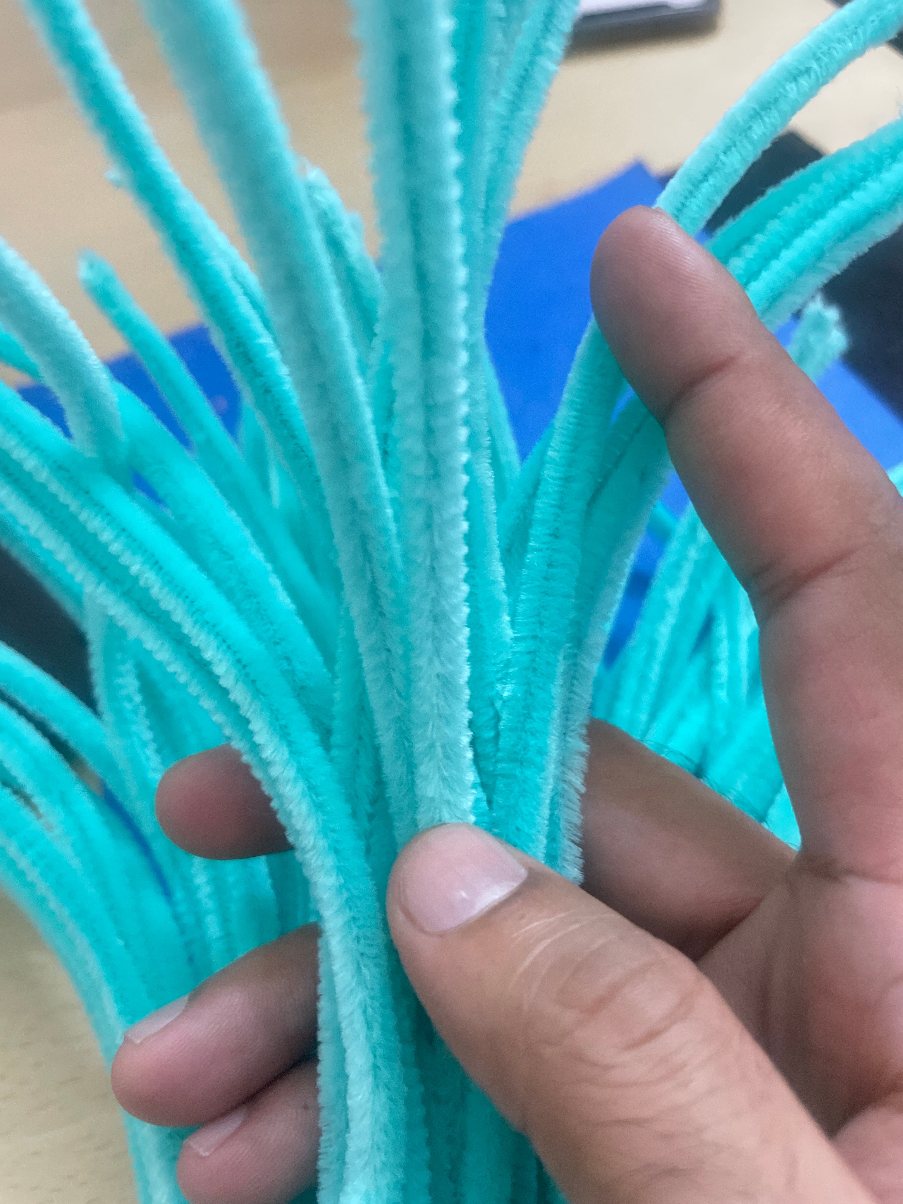 Pipe Cleaner Plain 100 Pcs in 1 Pkt (Baby Sea Green)
