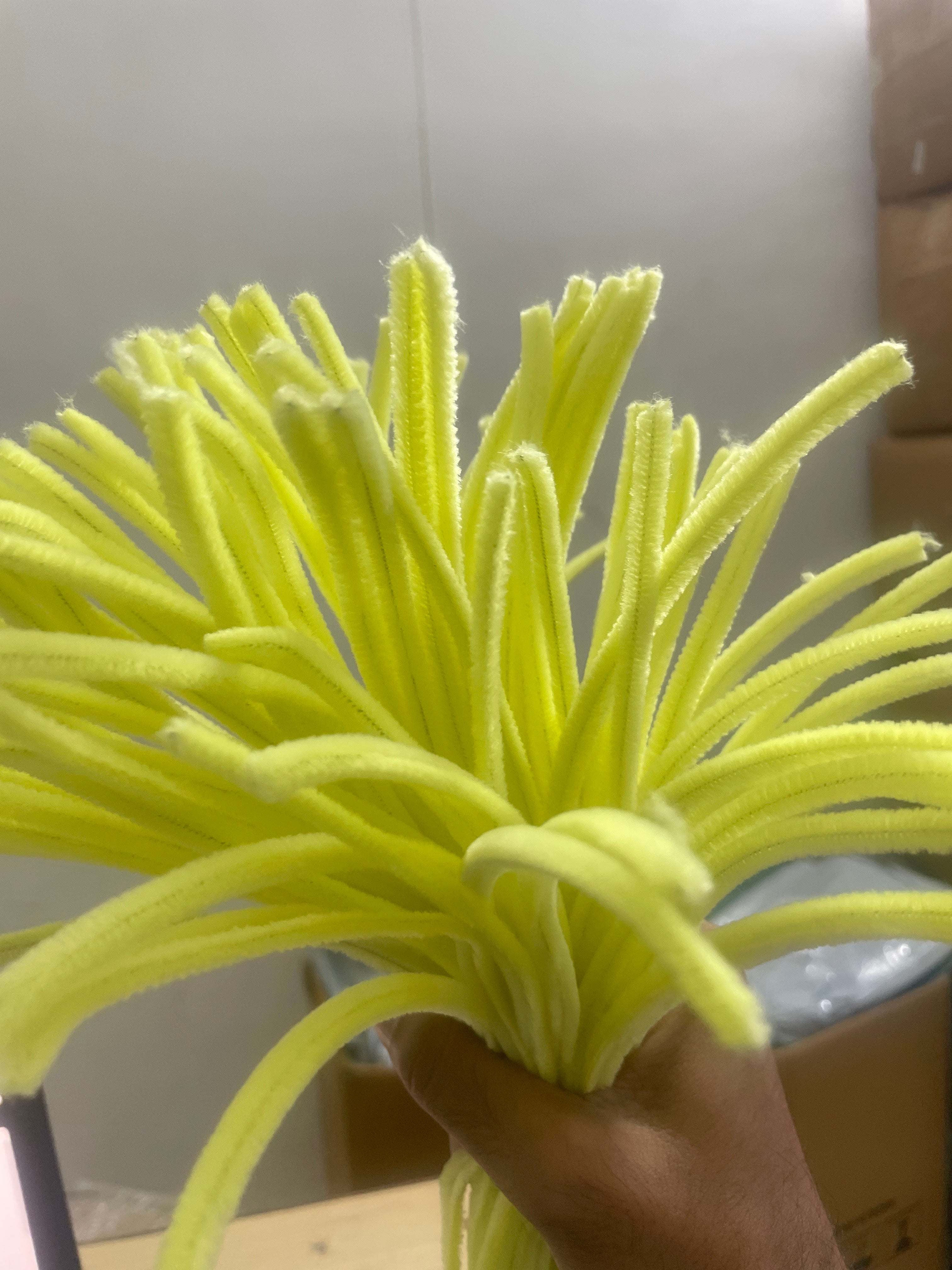 Pipe Cleaner Plain 100 Pcs in 1 Pkt (Lime Baby Green)