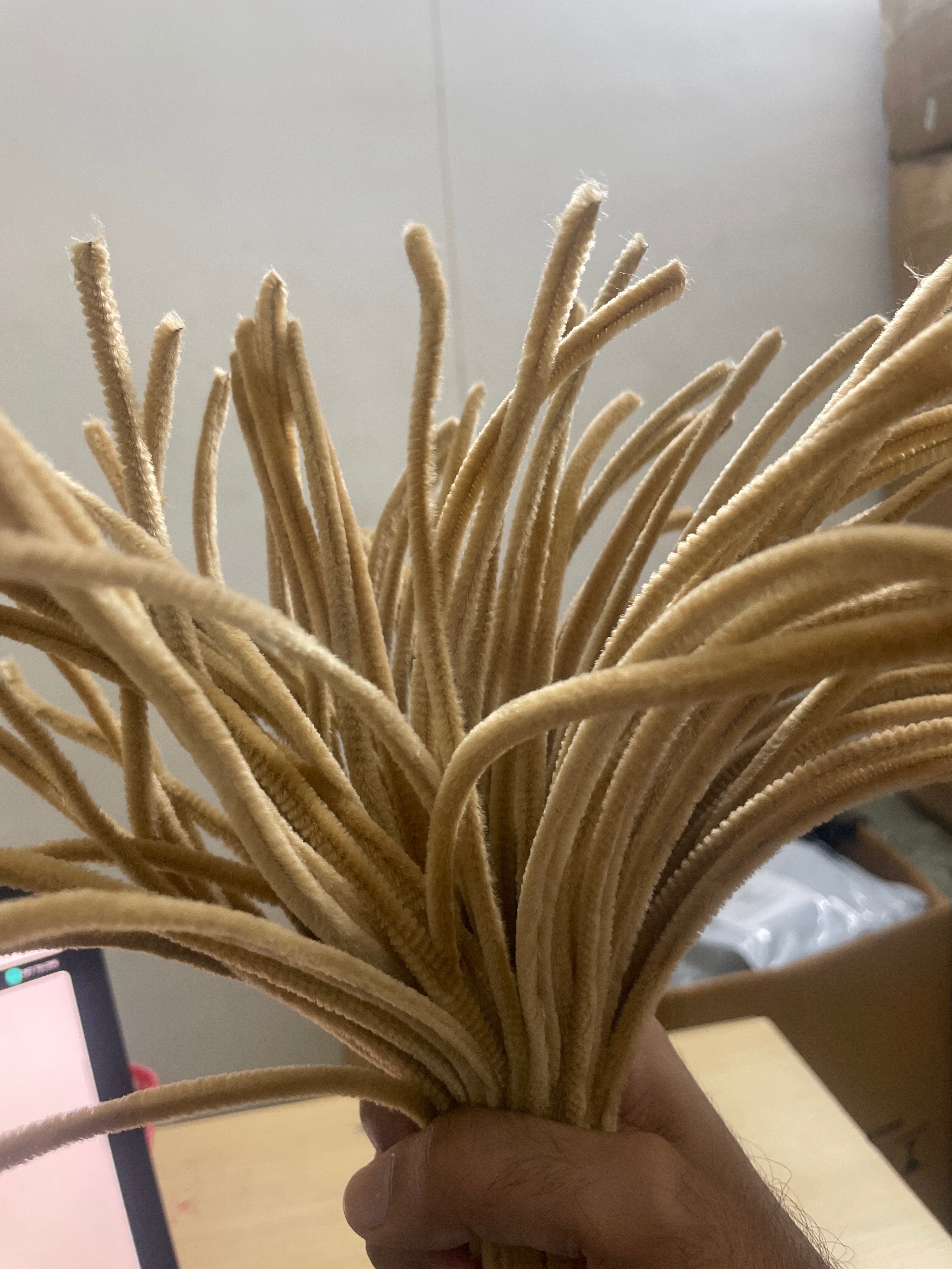 Pipe Cleaner Plain 100 Pcs in 1 Pkt (Pastel Brown)