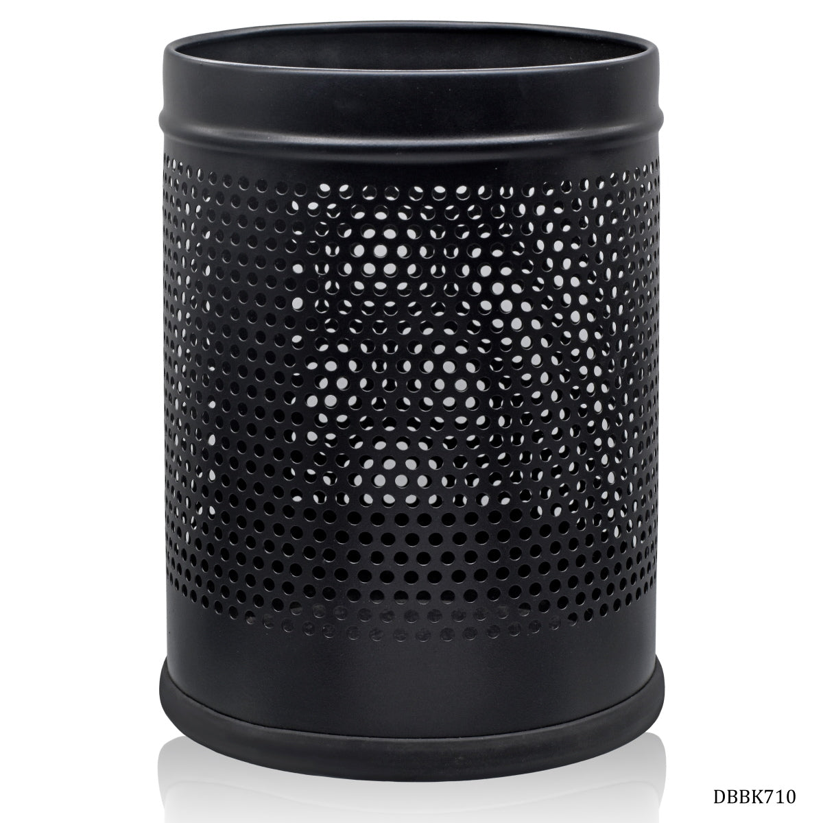 Gift To Love | Dust Bin Stainless Steel | Color : Black | Size : 7 X 10 | Code : DBBK710