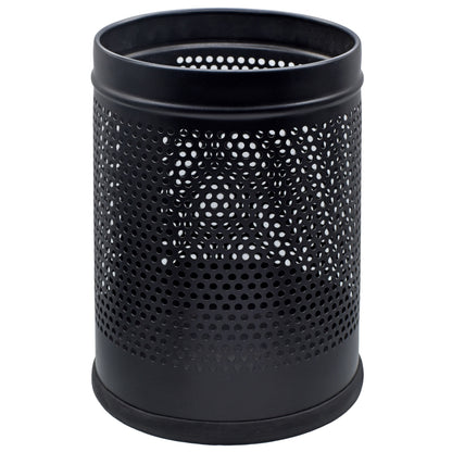 Gift To Love | Dust Bin Stainless Steel | Color : Black | Size : 7 X 10 | Code : DBBK710