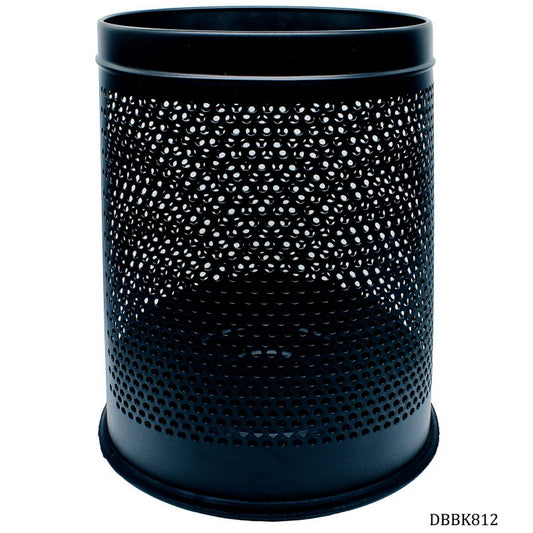 Gift To Love | Dust Bin Stainless Steel | Color : Black | Size : 8 X 12 | Code : DBBK812