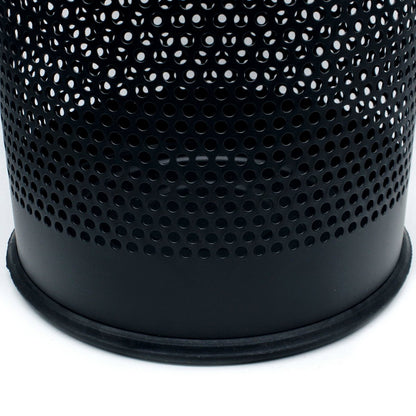 Gift To Love | Dust Bin Stainless Steel | Color : Black | Size : 8 X 12 | Code : DBBK812