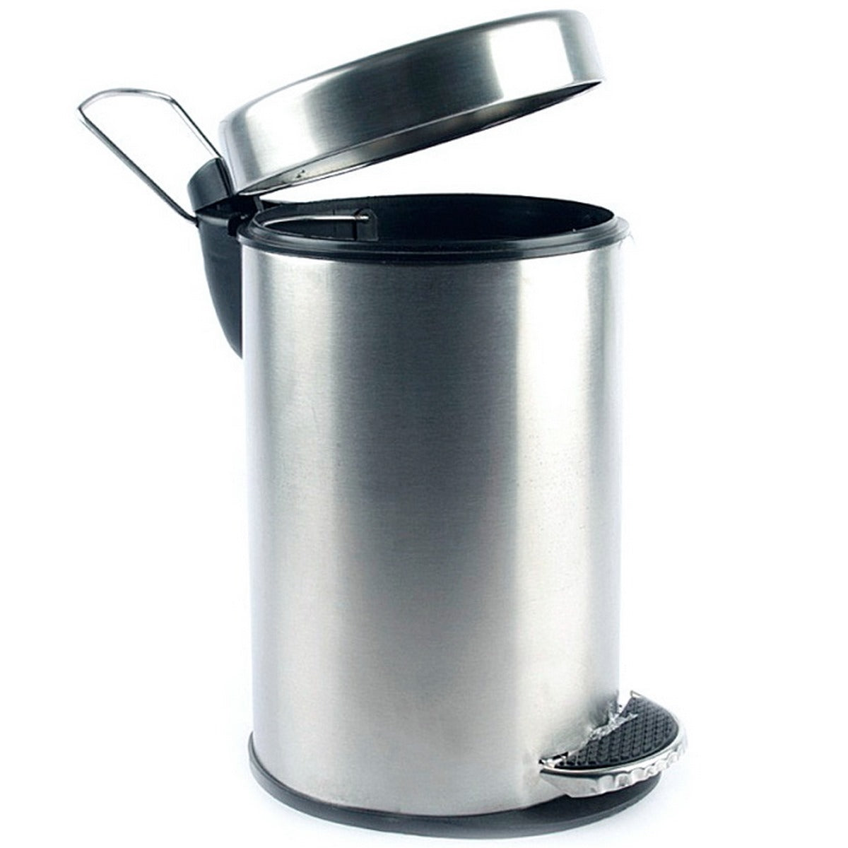 Gift To Love | Dust Bin Stainless Steel Paddle Bin | Size : 8 X 12 | Pcs : 7 Lt | Code : DBSS05PL