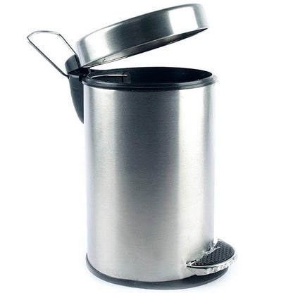 Gift To Love | Dust Bin Stainless Steel Paddle Bin | Size : 8 X 12 | Pcs : 7 Lt | Code : DBSS05PL