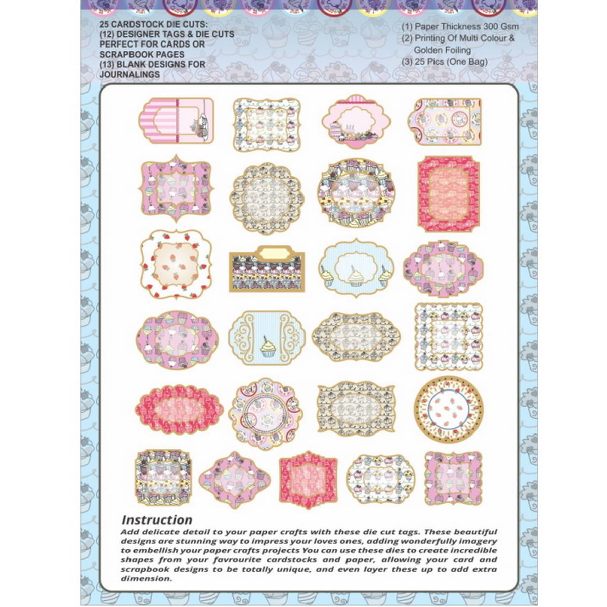 Gift To Love | Die Cut & Tags Cup Cakes | Code : DCTCCS-1