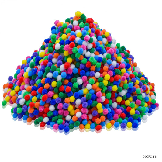 Gift To Love | Pom Pom Ball | Color : Pastel Colors | Size : 1 Cm | Pcs : 4000 Pcs | Code : DLGFC-14