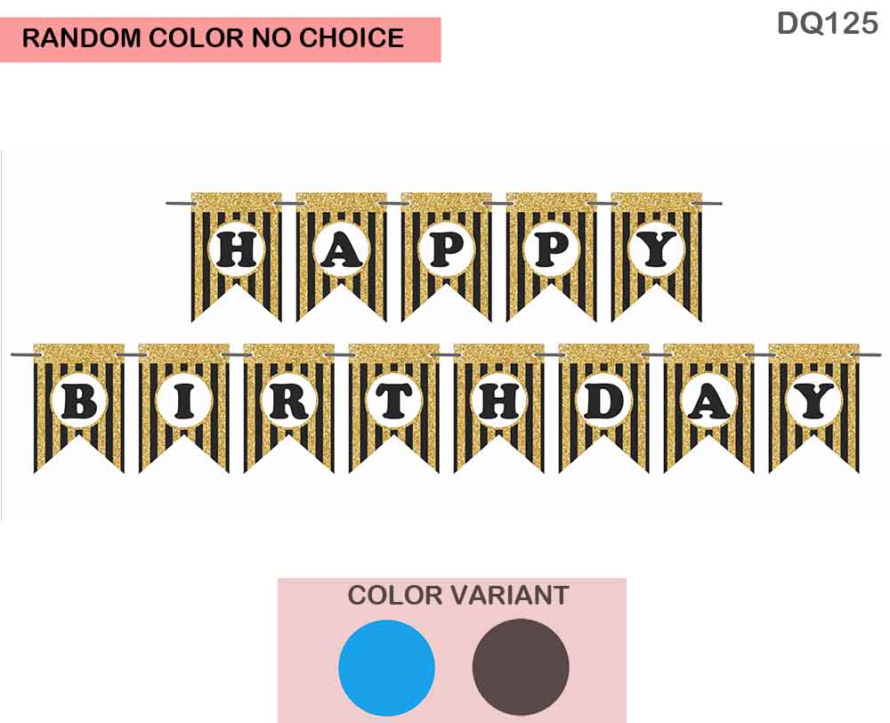 Gift To Love | Happy Birthday Glitter Line Banner | Code : DQ125