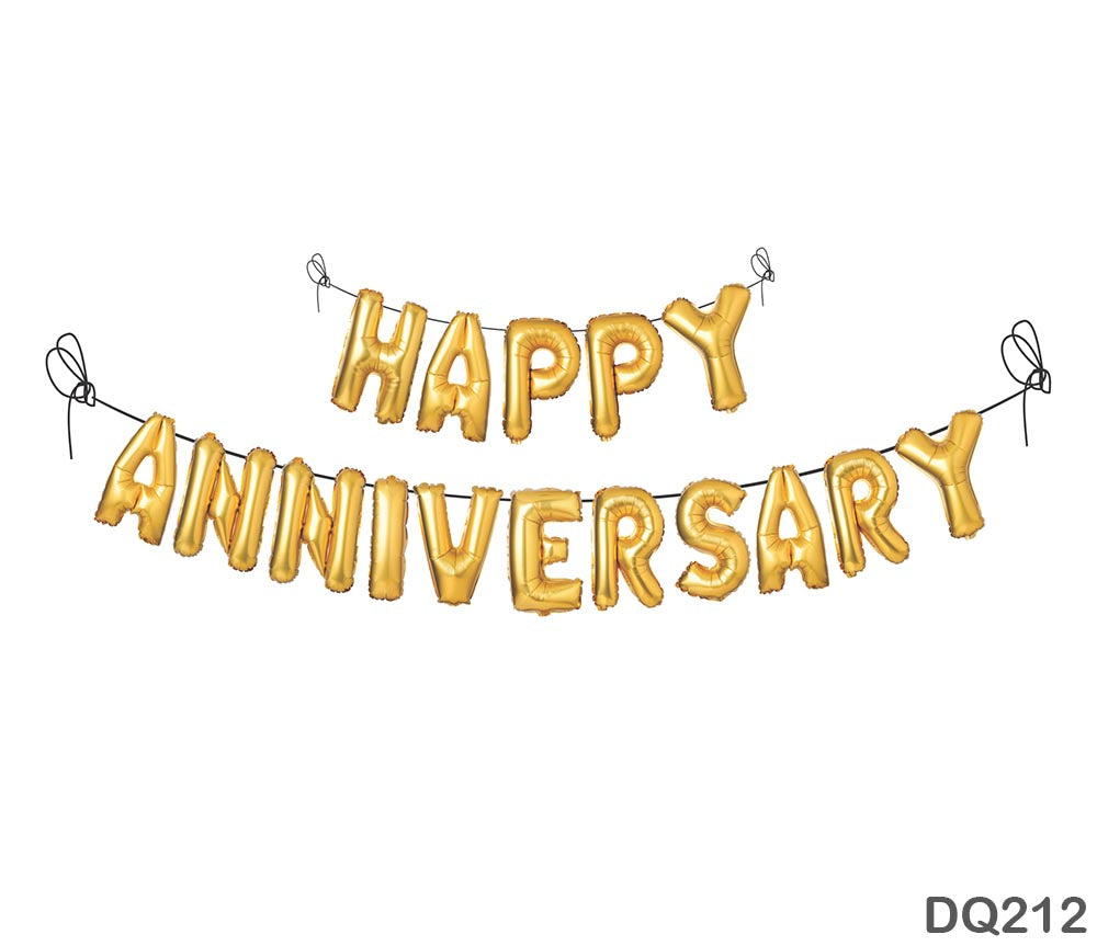 Gift To Love | Happy Anniversary Foil Print Banner | Code : DQ212
