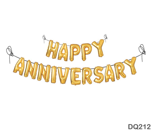 Gift To Love | Happy Anniversary Foil Print Banner | Code : DQ212