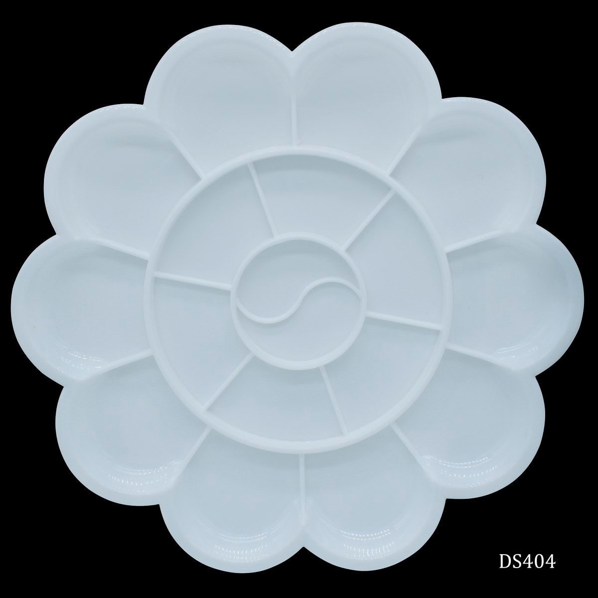 Gift To Love | Colour Mixing Plate Round Flower | Size : Medium | Code : DS404