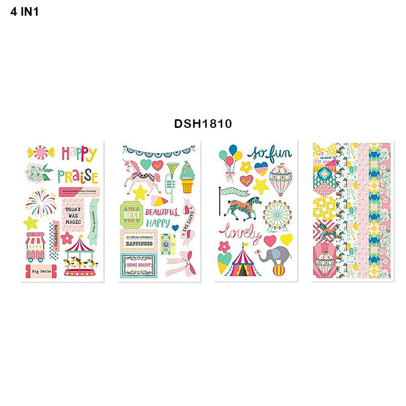 Gift To Love | Deco Sticker Eno | Pcs : 4 In 1 | Code : DSH1810