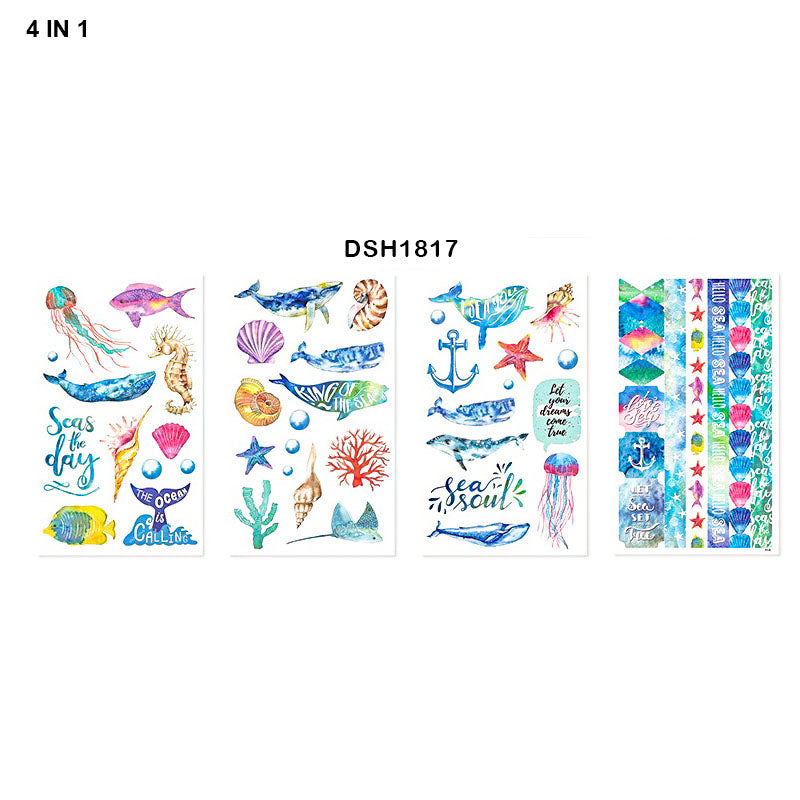 Gift To Love | Deco Sticker Eno | Pcs : 4 In 1 | Code : DSH1817