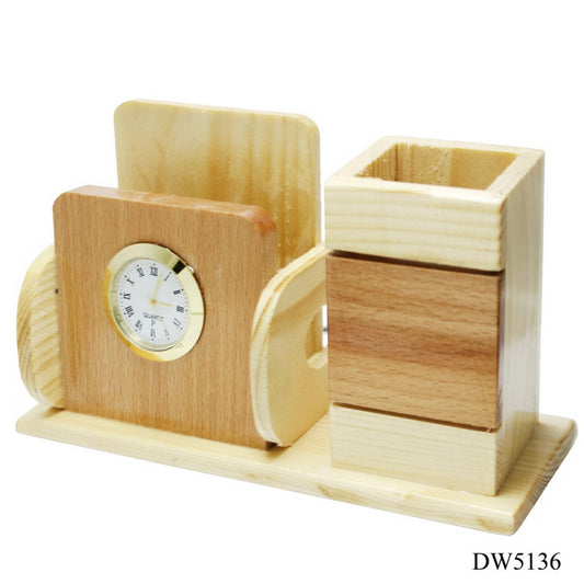 Gift To Love | Wooden Table  With Watch | Code : DW5136