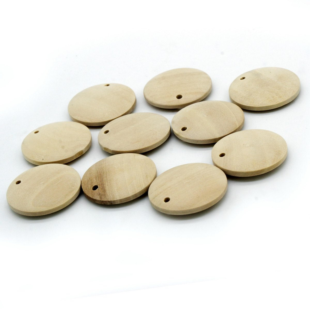 Gift To Love | Decorative Wooden Pendant Plain | Size : 25 Mm | Pcs : 10 Pcs | Code : DWB25MM
