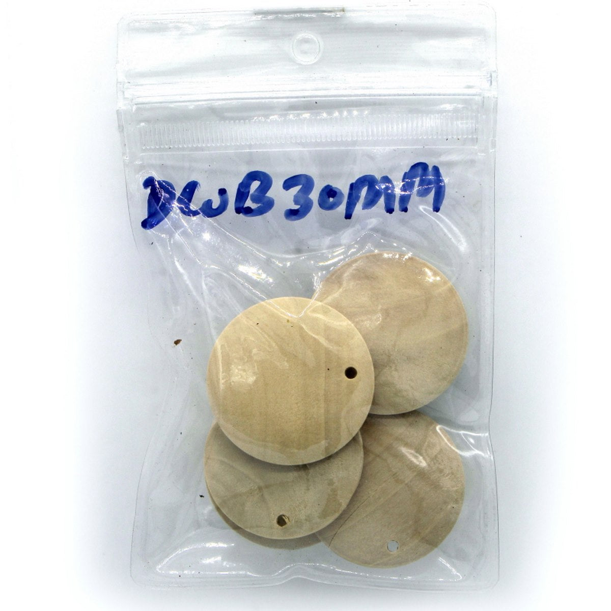 Gift To Love | Decorative Wooden Pendant Plain | Size : 30 Mm | Pcs : 10 Pcs | Code : DWB30MM