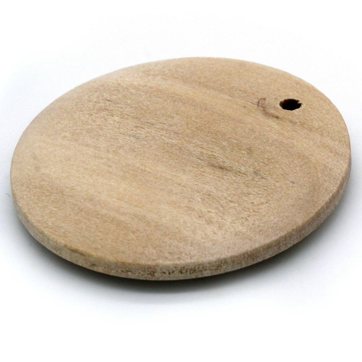 Gift To Love | Decorative Wooden Pendant Plain | Size : 35 Mm | Pcs : 10 Pcs | Code : DWB35MM