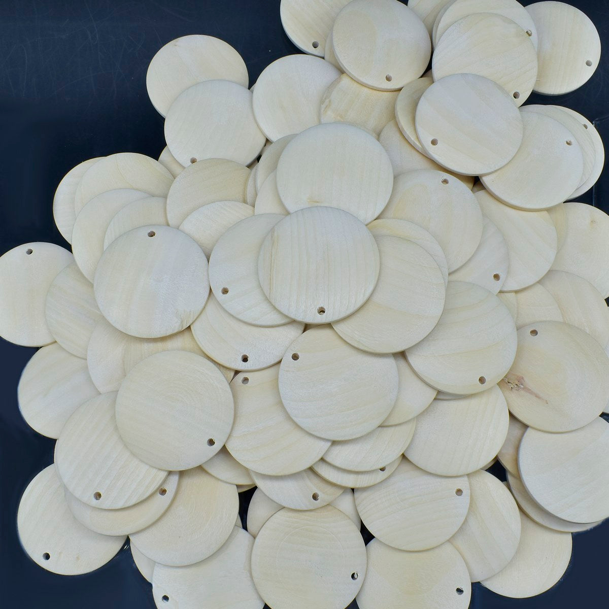 Gift To Love | Decorative Wooden Pendant Plain | Size : 35 Mm | Pcs : 100 Pcs | Code : DWPP02