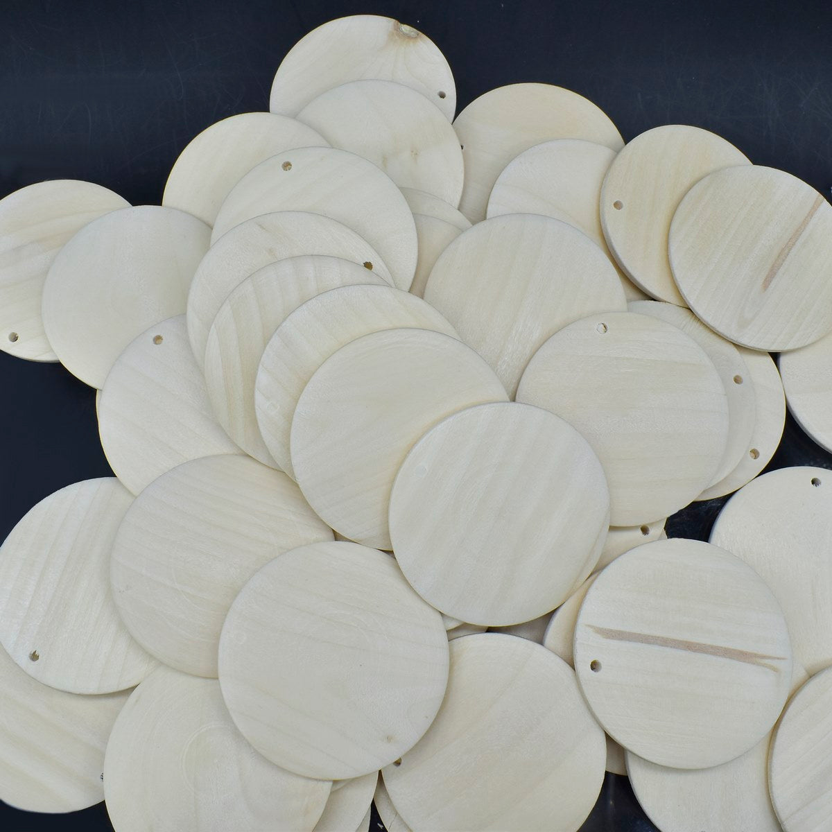 Gift To Love | Decorative Wooden Pendant Plain | Size : 50 Mm | Pcs : 50 Pcs | Code : DWPP03
