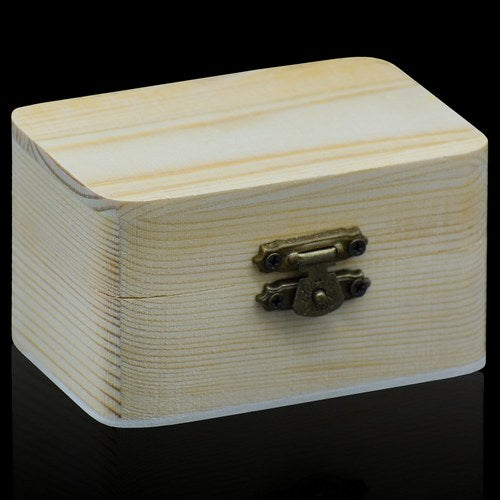 Gift To Love | Wooden Empty Box Small Rectangle 5x5.5x9cm | Code : DX117