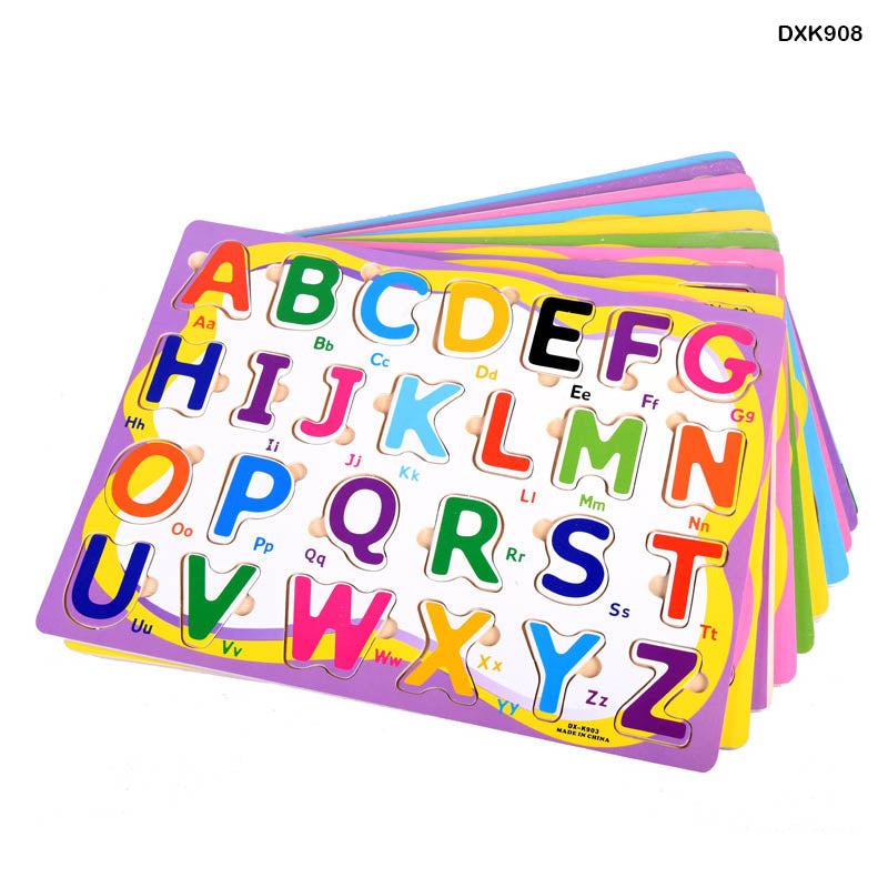A4 Puzzle Board 22 cm X 30 cm (Alphabet, Animal & Numbers)