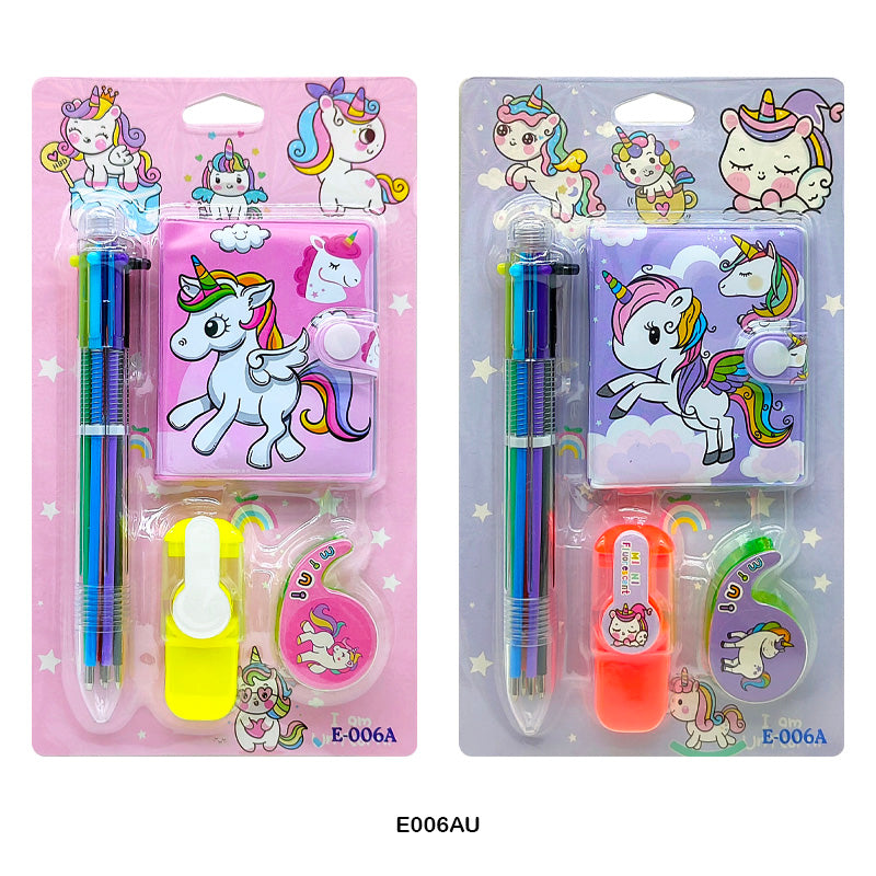 Gift To Love | Unicorn Stationery Birthday Return Gift Set | Code : E006AU