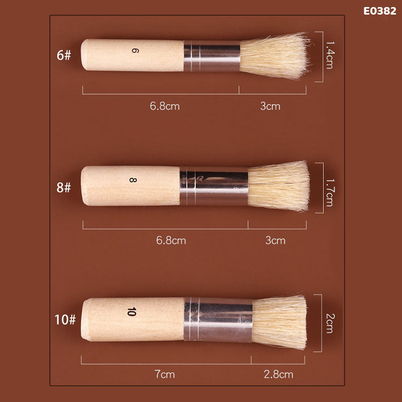 Gift To Love | Stencil Brush | Pcs : 3 Pc | Code : E0382