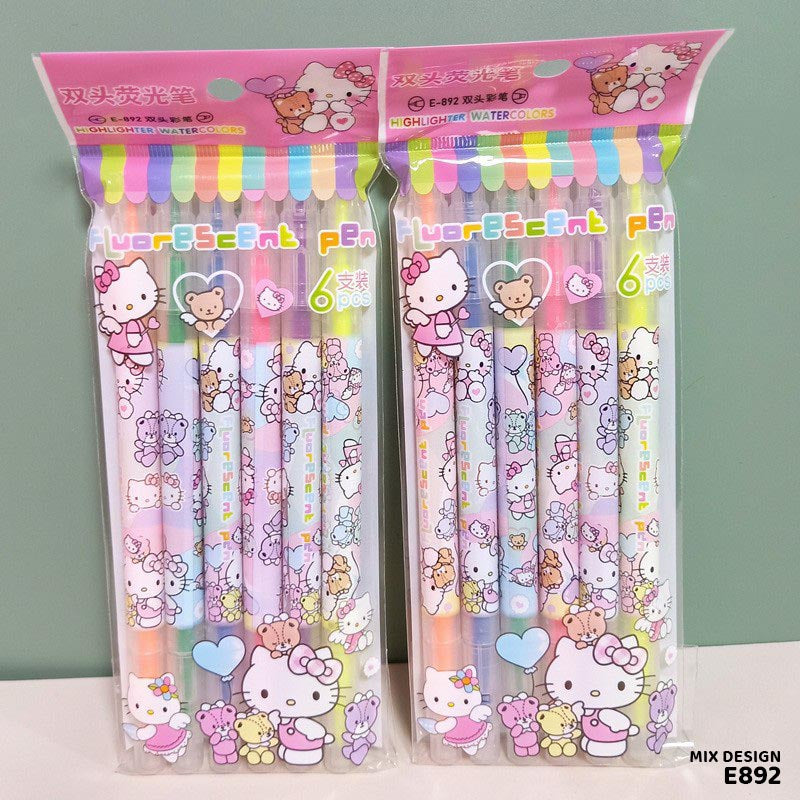 Highlight Water Color Pen 6 Pcs set
