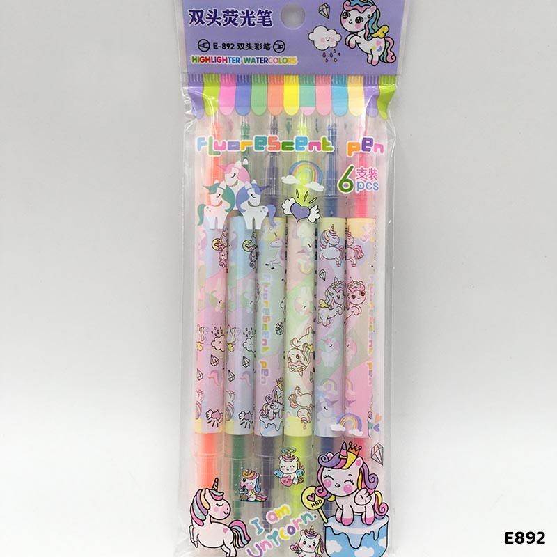 Highlight Water Color Pen 6 Pcs set