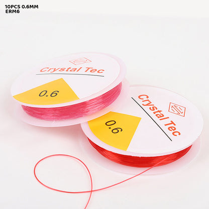 Gift To Love | Elastic Roll | Color : Multi | Size : 0.6 Mm | Pcs : 10 Pcs | Code : ERM6