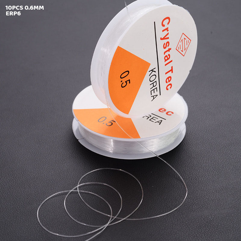 Gift To Love | Elastic Roll | Color : Plain | Size : 0.6 Mm | Pcs : 10 Pcs | Code : ERP6
