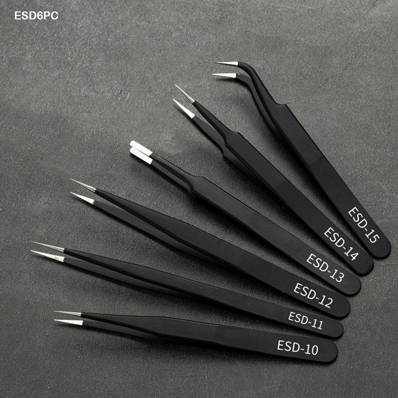 Gift To Love | Tweezer Stainless Steel | Color : Black | Pcs : 6 Pc | Code : ESD6PC