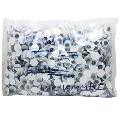 Gift To Love | Craft Googly Eye Big | Size : 18 Mm | Pcs : 2000 Pcs | Code : EYE18MMBI