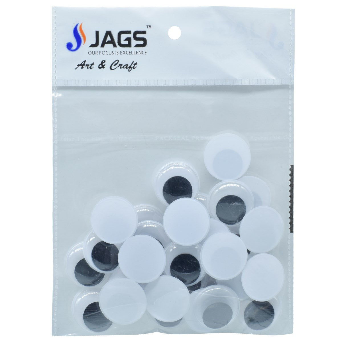 Gift To Love | Craft Googly Eye | Size : 22 Mm | Pcs : 30 Pcs | Code : EYE22MM