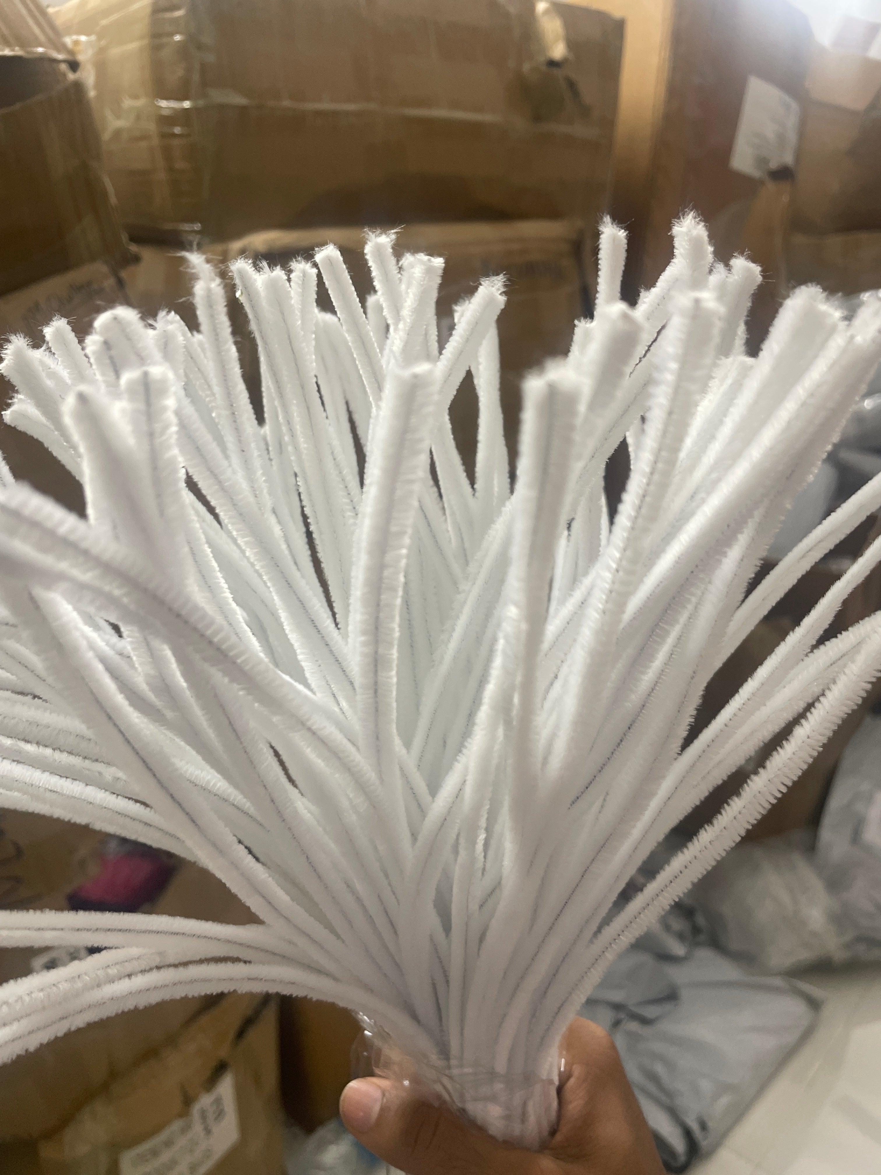 Pipe Cleaner Plain 100Pc White (T01)