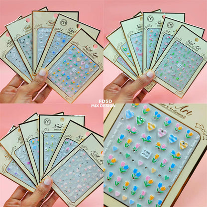 Gift To Love | 5D Creative Nail Art Stickers | Code : FD5D