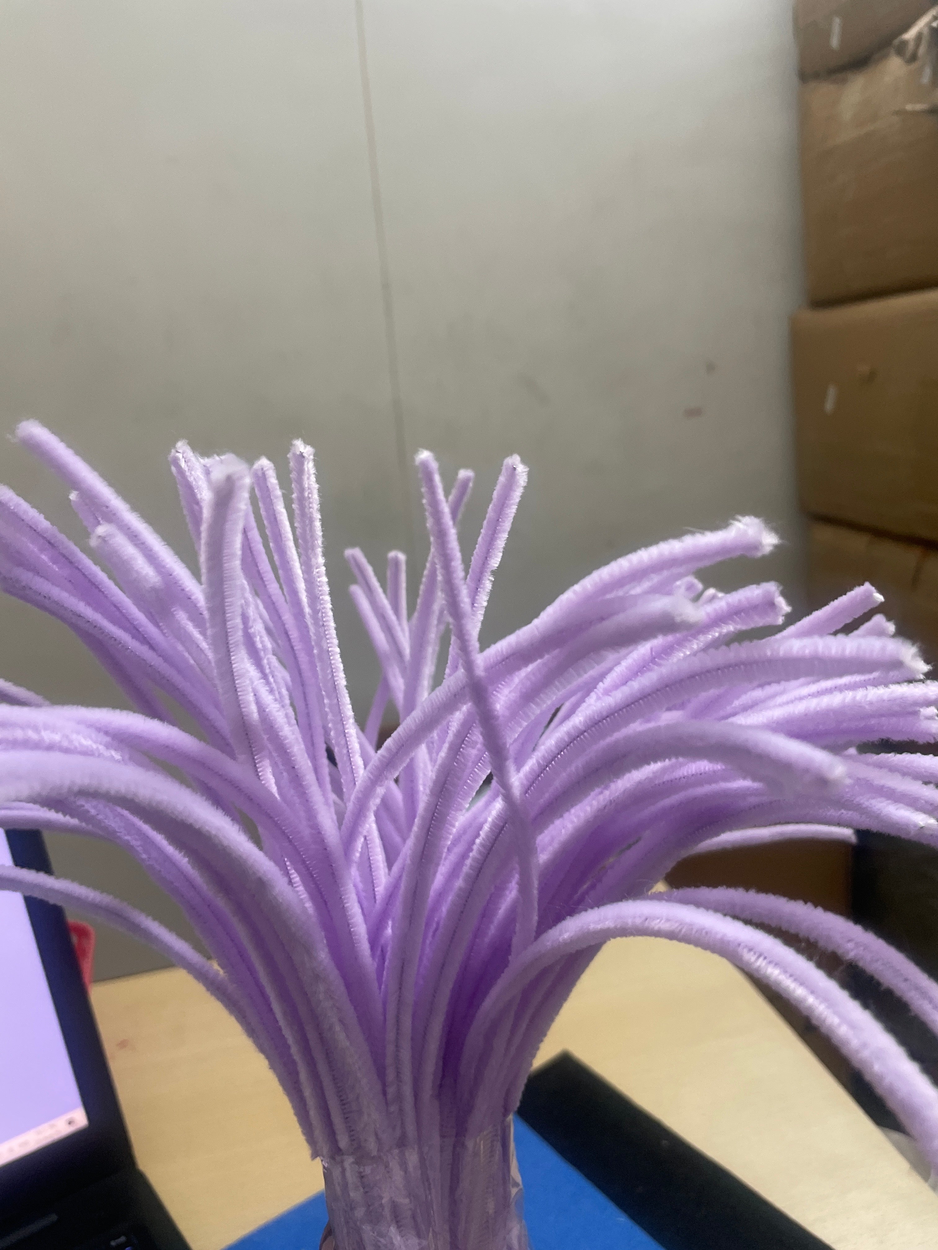 Pipe Cleaner Plain 100 Pcs in 1 Pkt (Baby Purple)