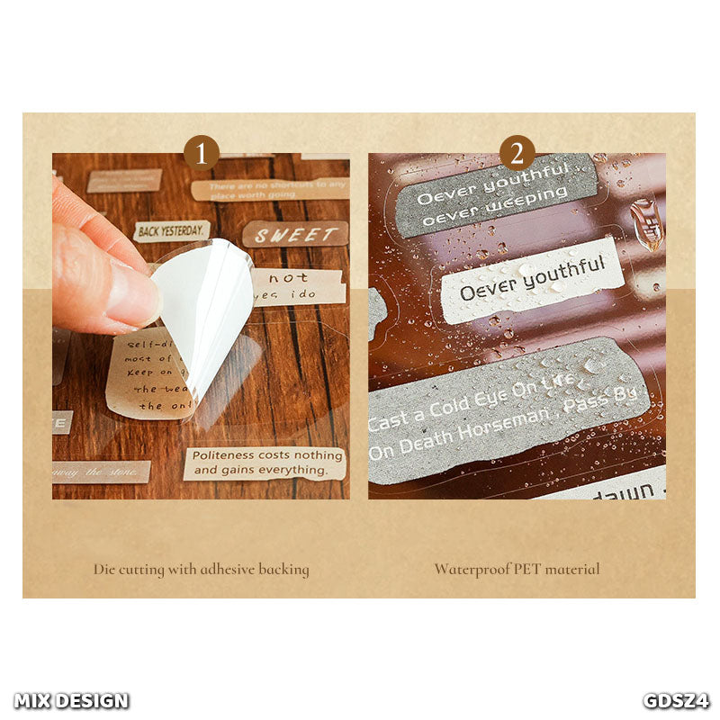Gift To Love | Journal Thought Sticker | Pcs : 6 Sheets | Code : FGJSG4