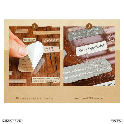 Gift To Love | Journal Thought Sticker | Pcs : 6 Sheets | Code : FGJSG4