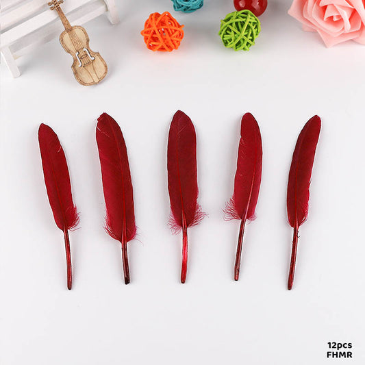 Gift To Love | Feather Hard Small | Color : Red | Pcs : 12 Pcs | Code : FHMR