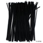 Gift To Love | Craft Pipe Cleaner | Color : Black | Size : 7 Mm X 30 Cm | Pcs : 100 Pcs | Code : FS-MTBK