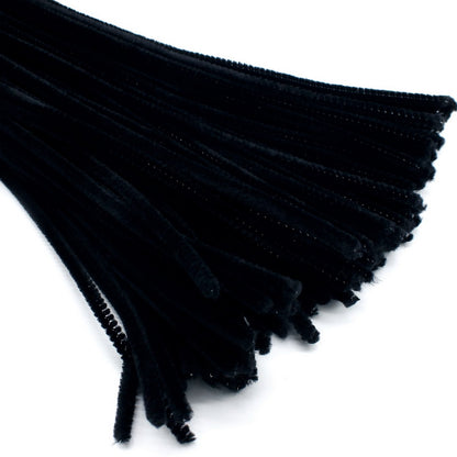 Gift To Love | Craft Pipe Cleaner | Color : Black | Size : 7 Mm X 30 Cm | Pcs : 100 Pcs | Code : FS-MTBK