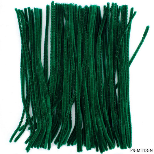 Gift To Love | Craft Pipe Cleaner | Color : Dark Green | Size : 7 Mm X 30 Cm | Pcs : 100 Pcs | Code : FS-MTDGN